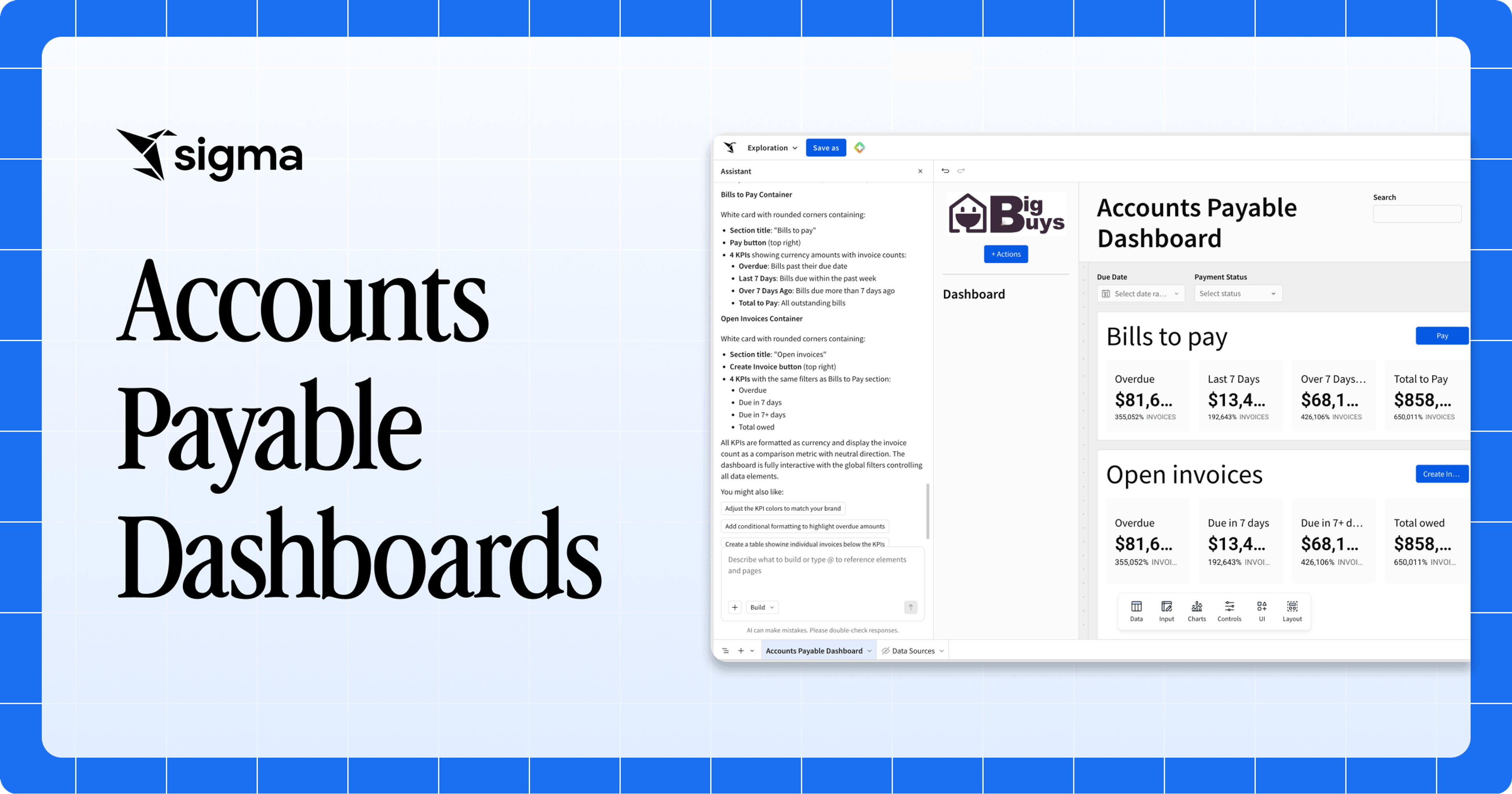 Accounts payable dashboards hero image