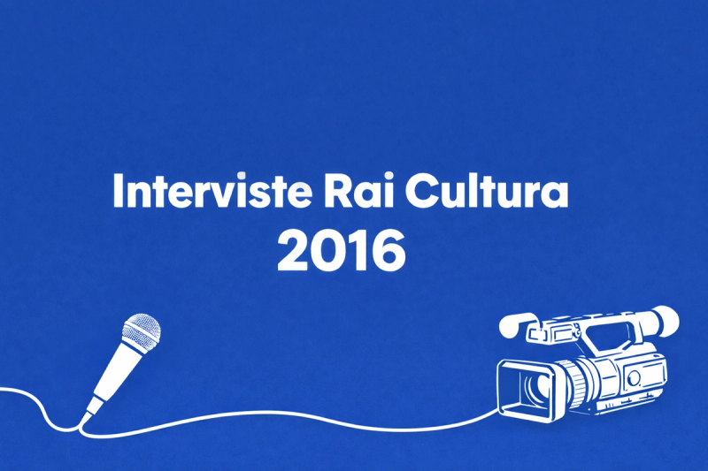 Copertina di Interviste Rai Cultura 2016
