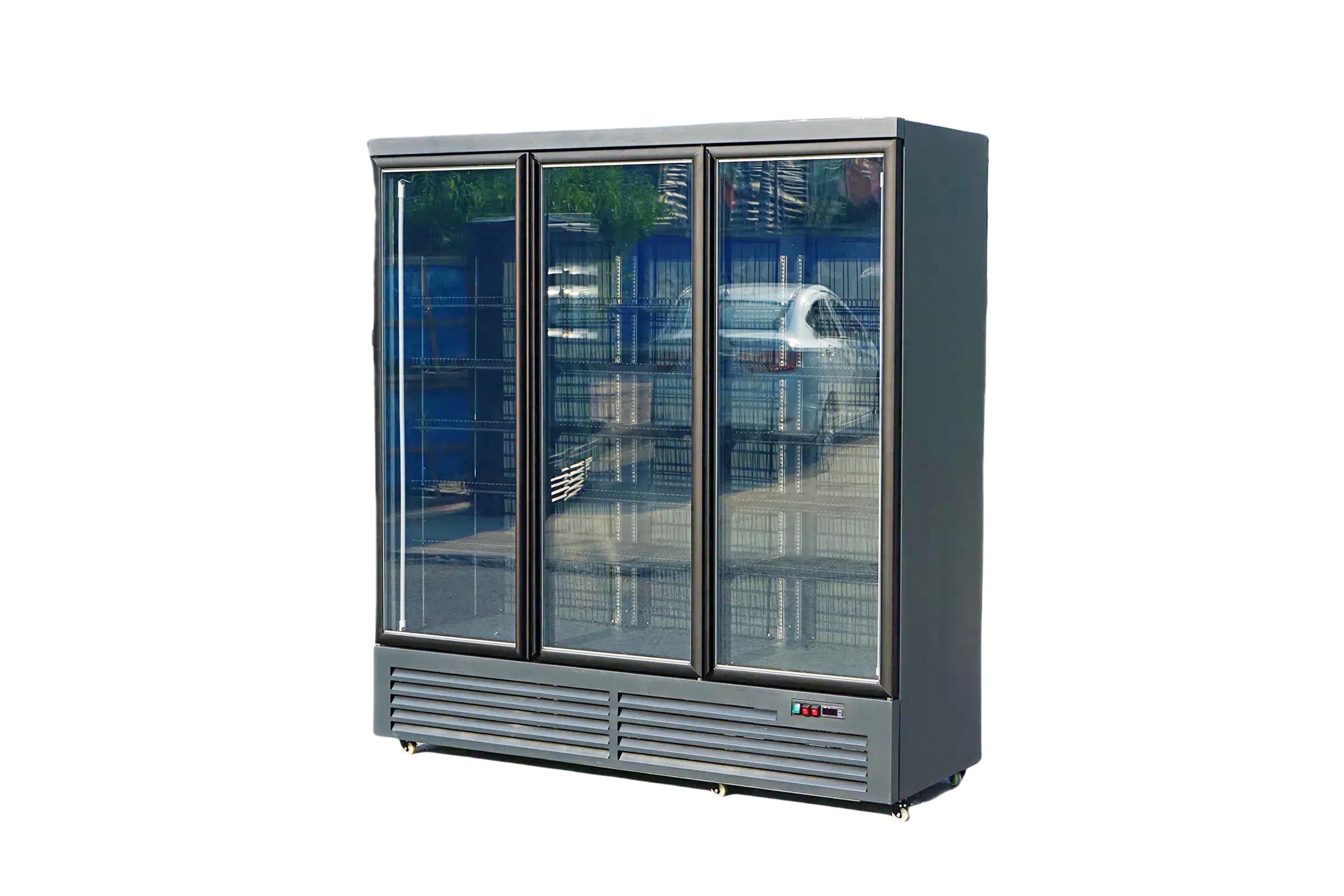 3-Door Bottom-Mount Glass Door Freezer