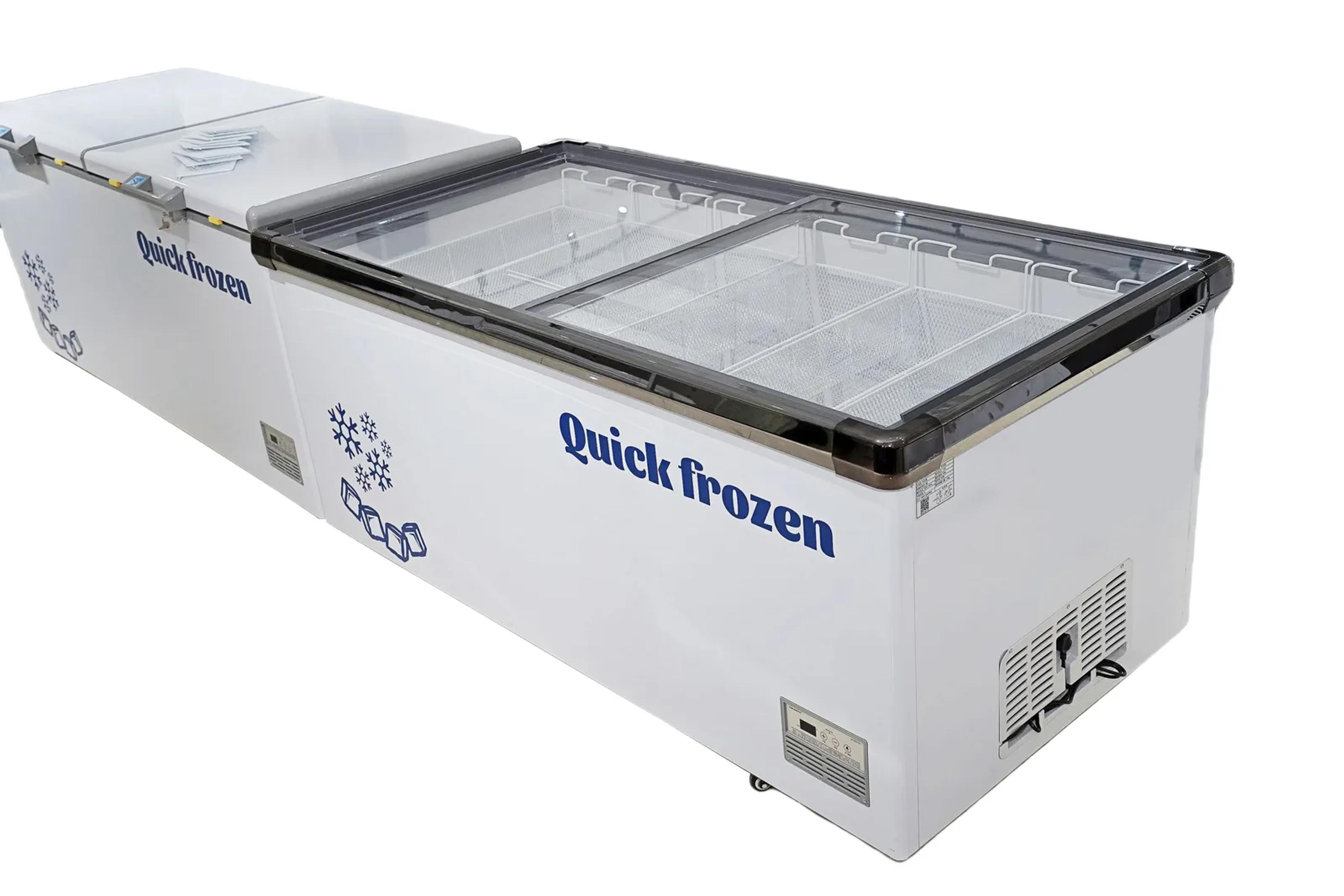 Deep-Well Glass Lid Island Freezer
