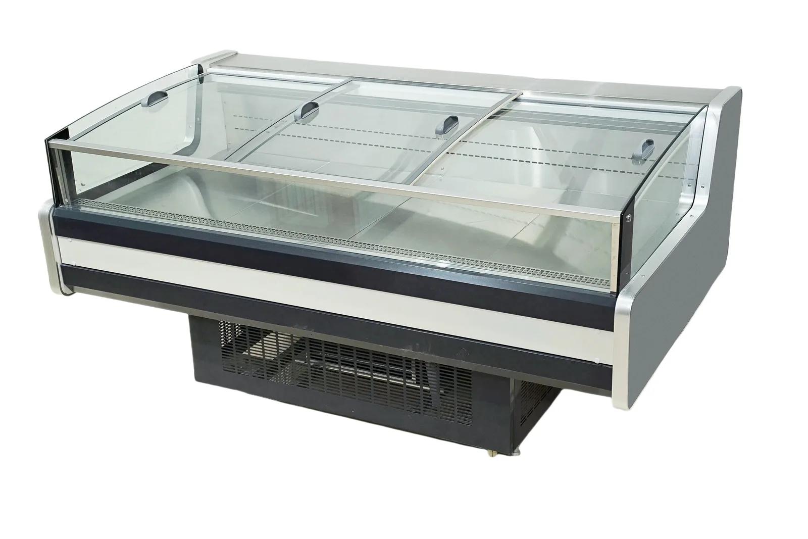 Flat-Top Butcher Counter with Sliding Lids
