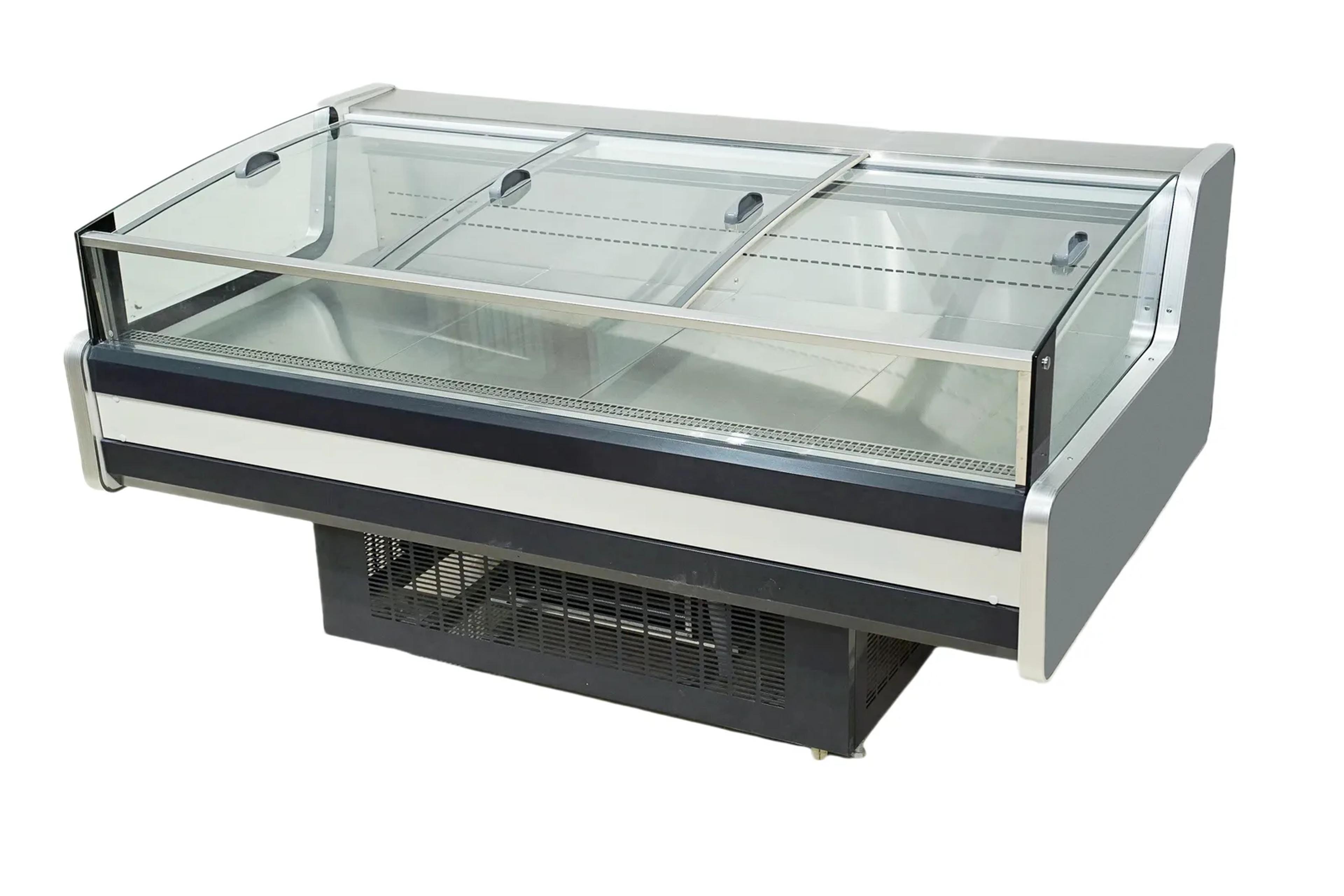 Flat-Top Butcher Counter with Sliding Lids