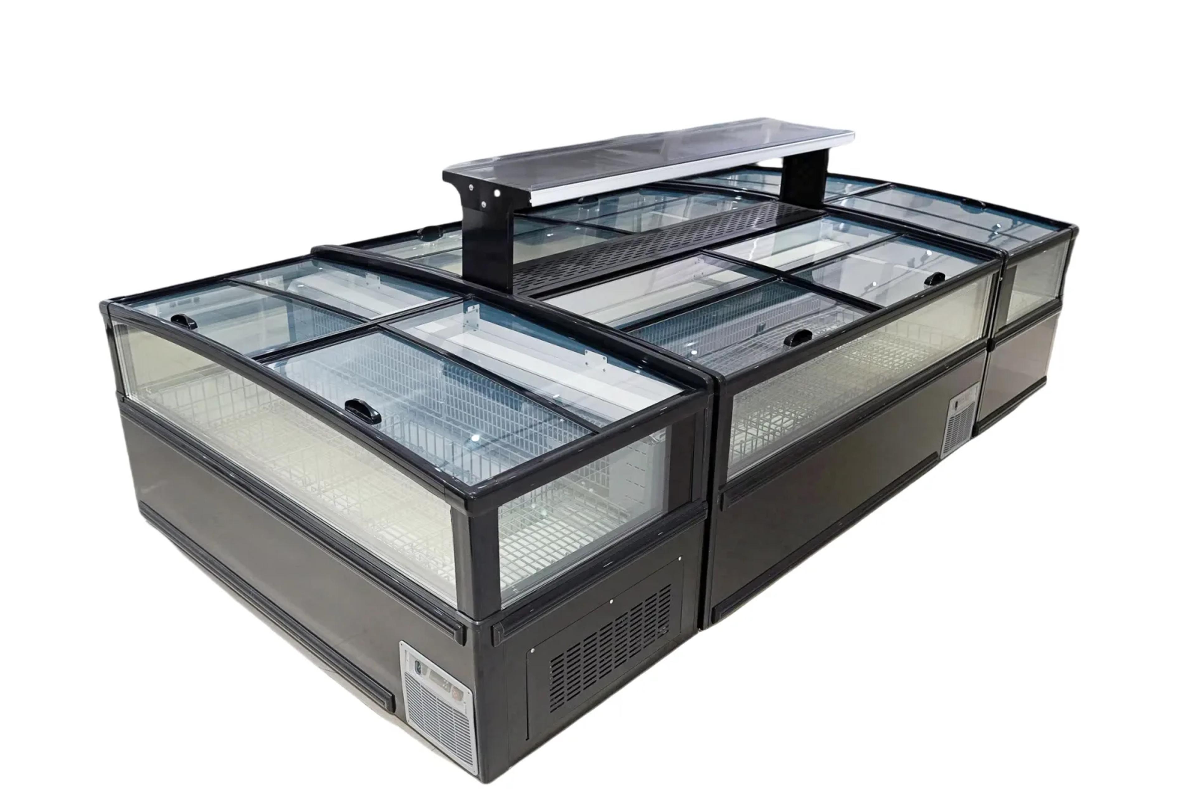 Panoramic Glass Combination Island Freezer