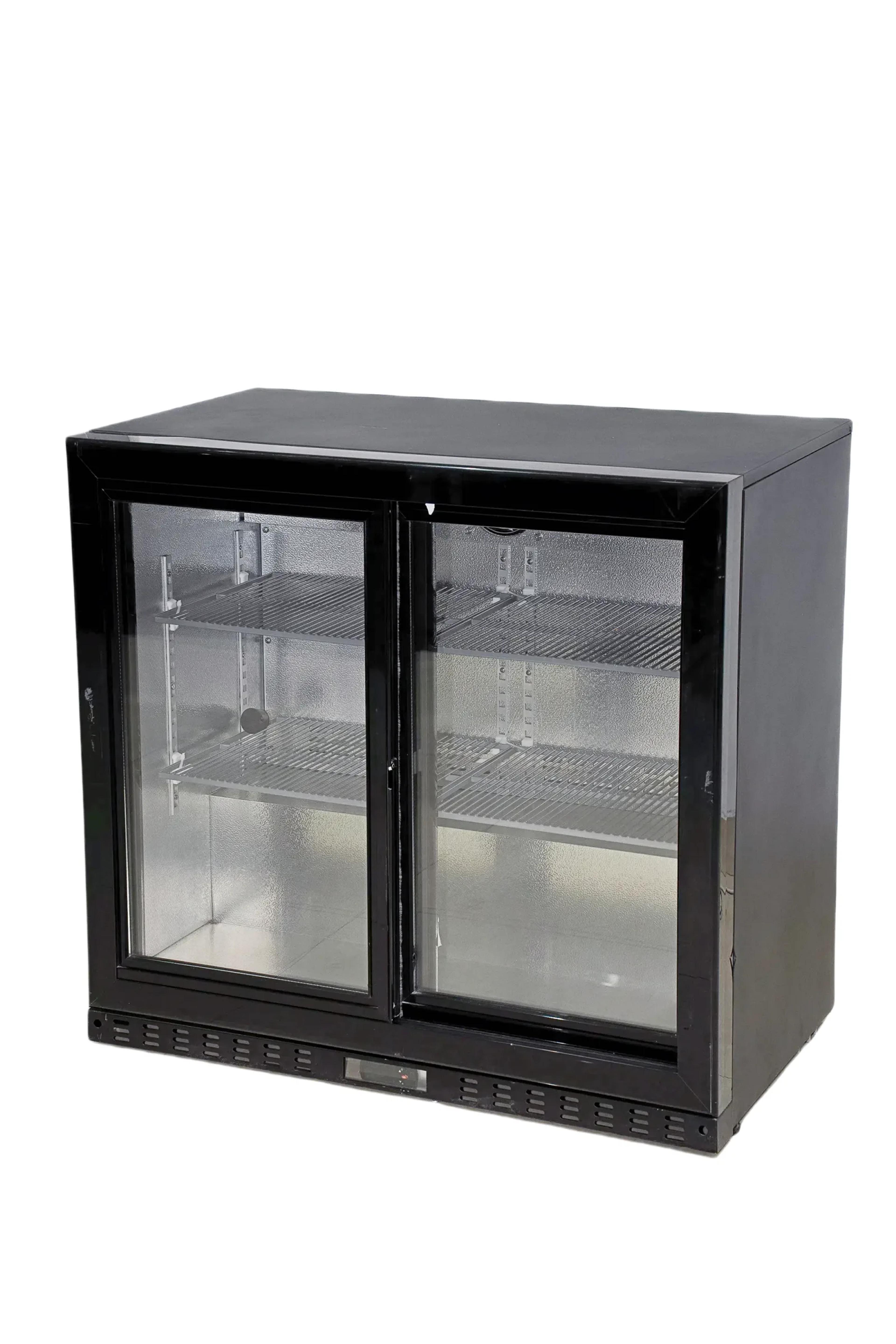 2-Door Sliding Glass Back Bar Cooler