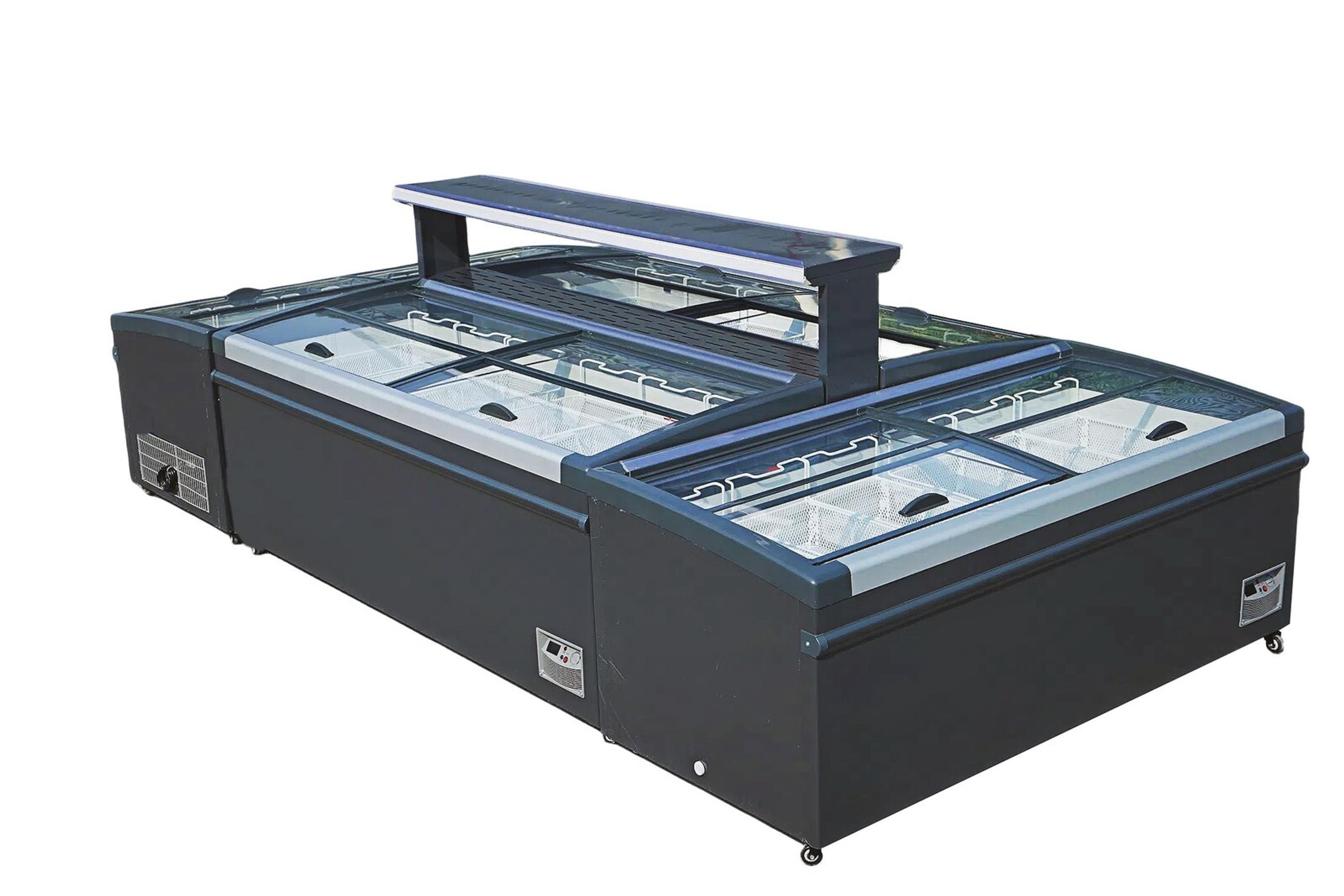 Combination Island Freezer with Bridge Shelf
