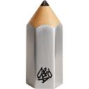 D&AD Graphite pencil, shiny and silver with the D&Ad logo at the bottom