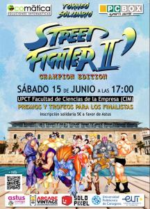 Cartel del torneo Street Fighter II del evento retrogaming de Cartagena