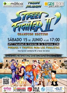 Cartel del torneo Street Fighter II del evento retrogaming de Cartagena Cartel del torneo Street Fighter II del evento retrogaming de Cartagena