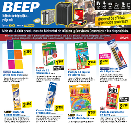 BEEP: Gran disponibilidad de material escolar y de oficina