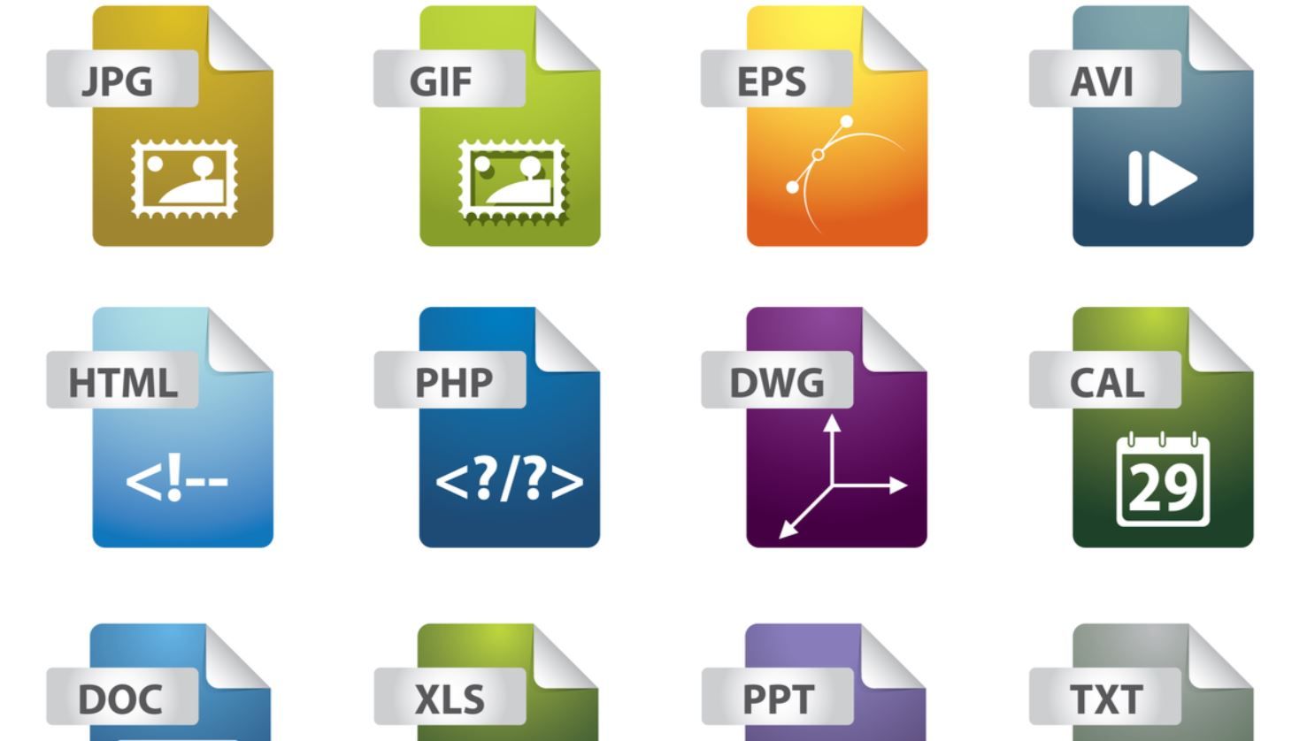 Algunas de las extensiones de archivo más populares Algunas de las extensiones de archivo más populares