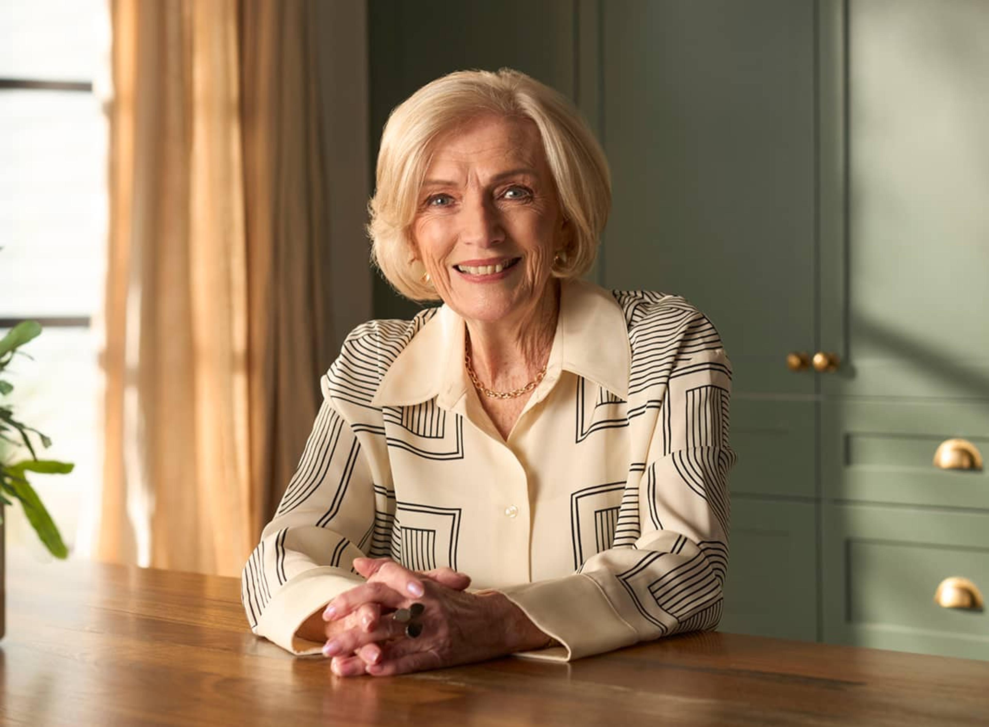 Lady sitting at a table