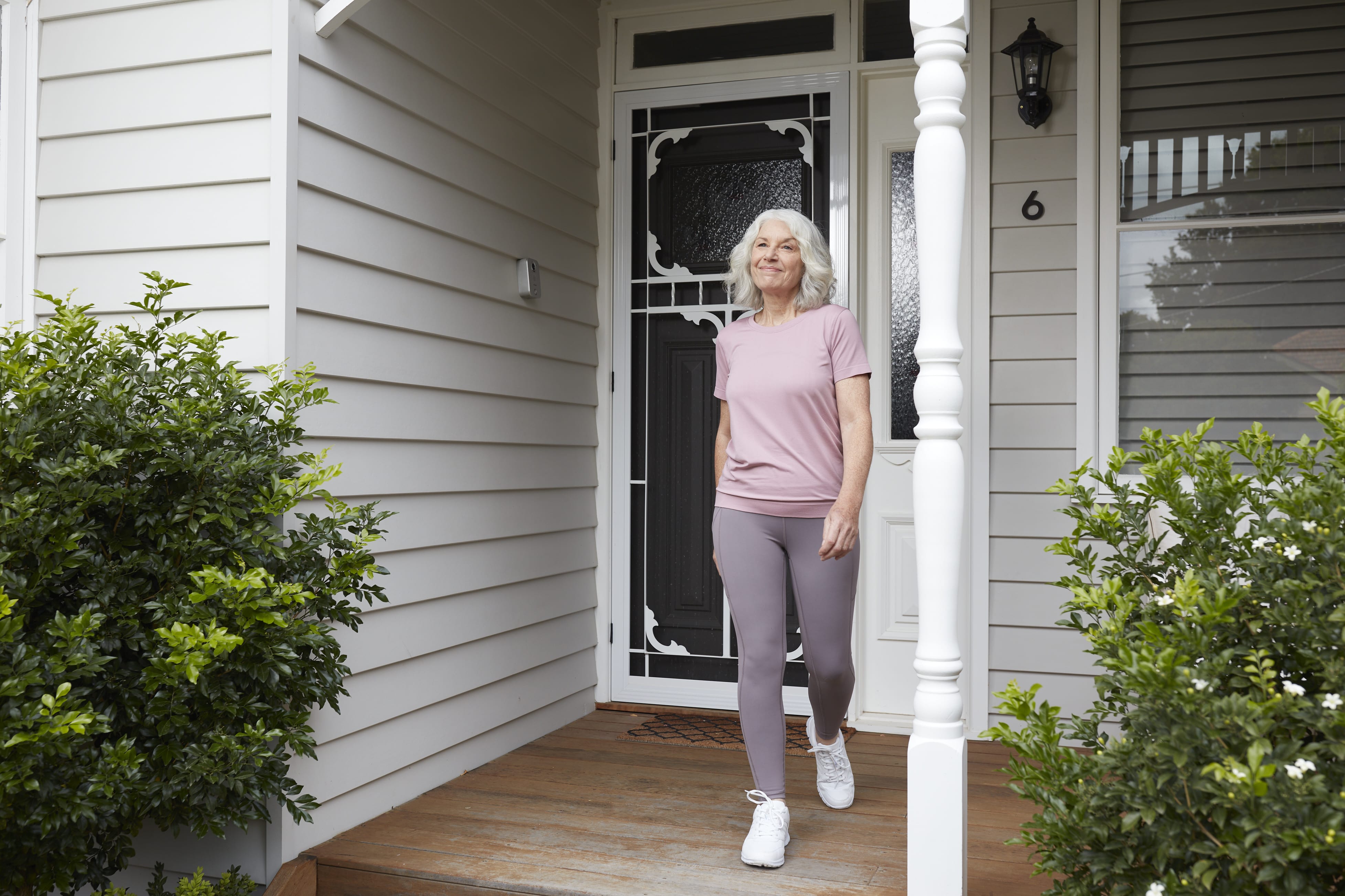 A brick house with the number one