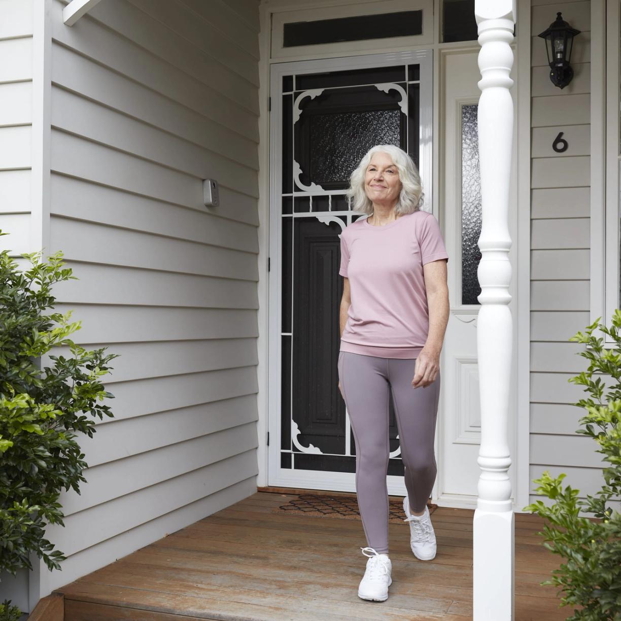 A brick house with the number one