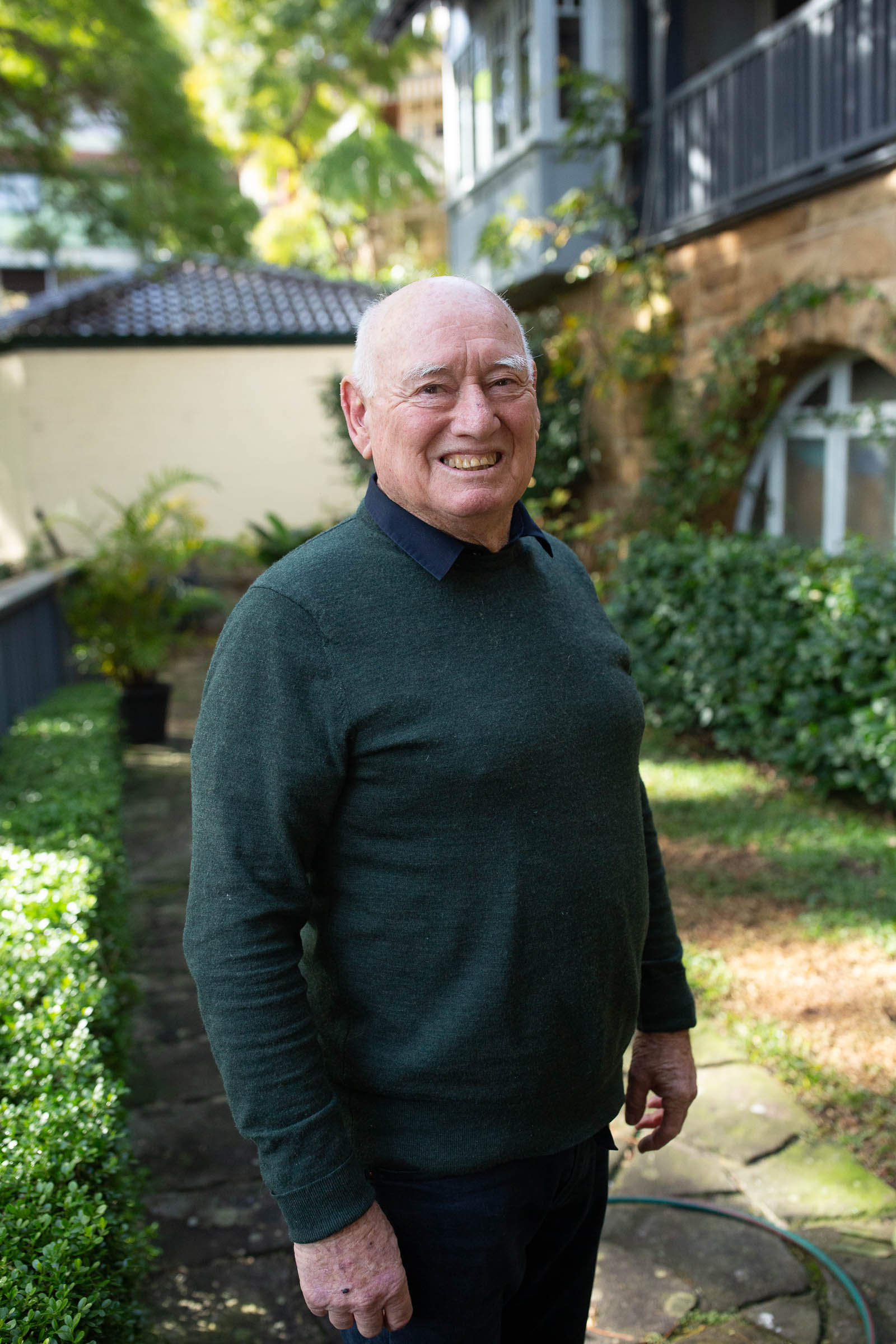 Man standing in a garden