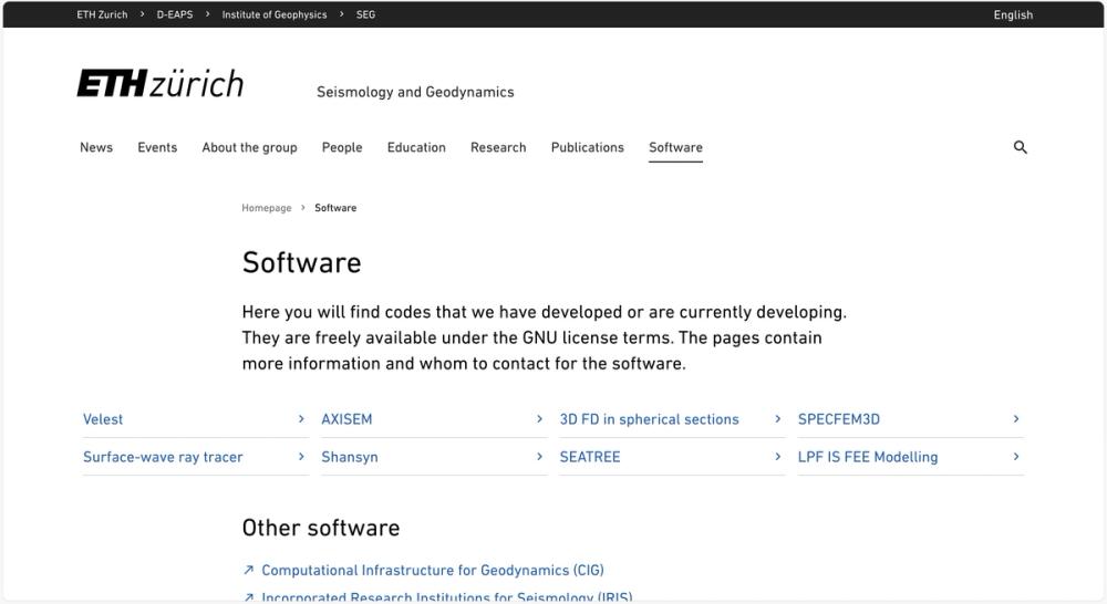 image of SEG Software by ETH Zurich