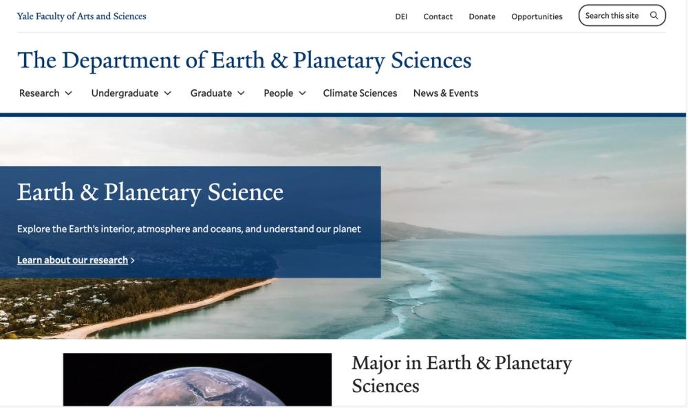 image of Yale Department of Earth & Planetary Sciences