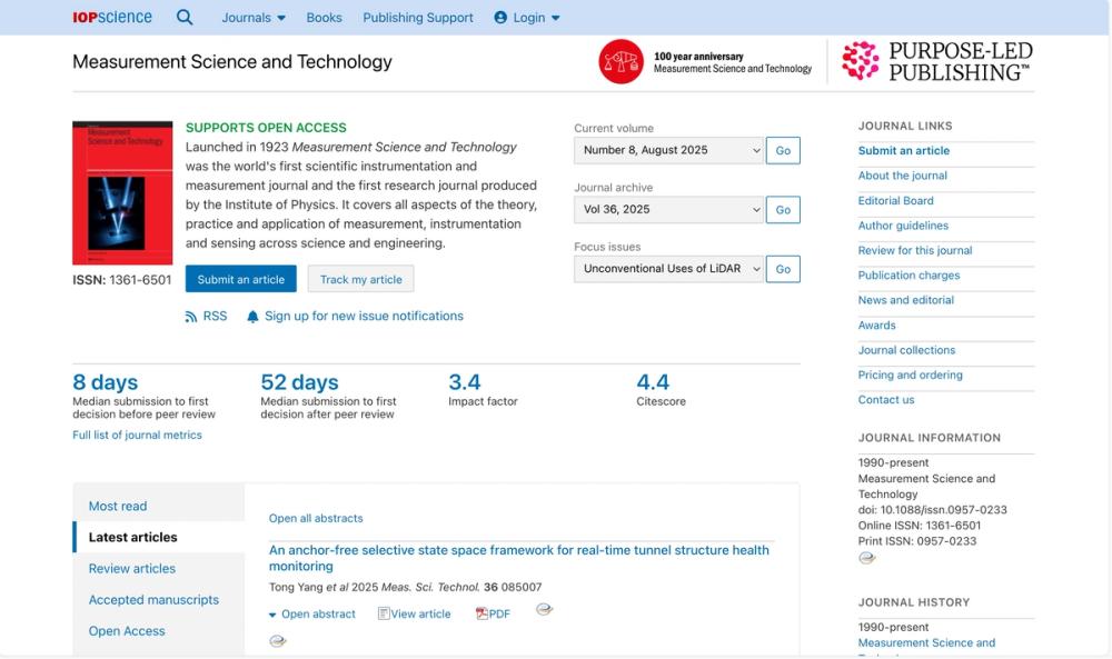 image of Measurement Science and Technology