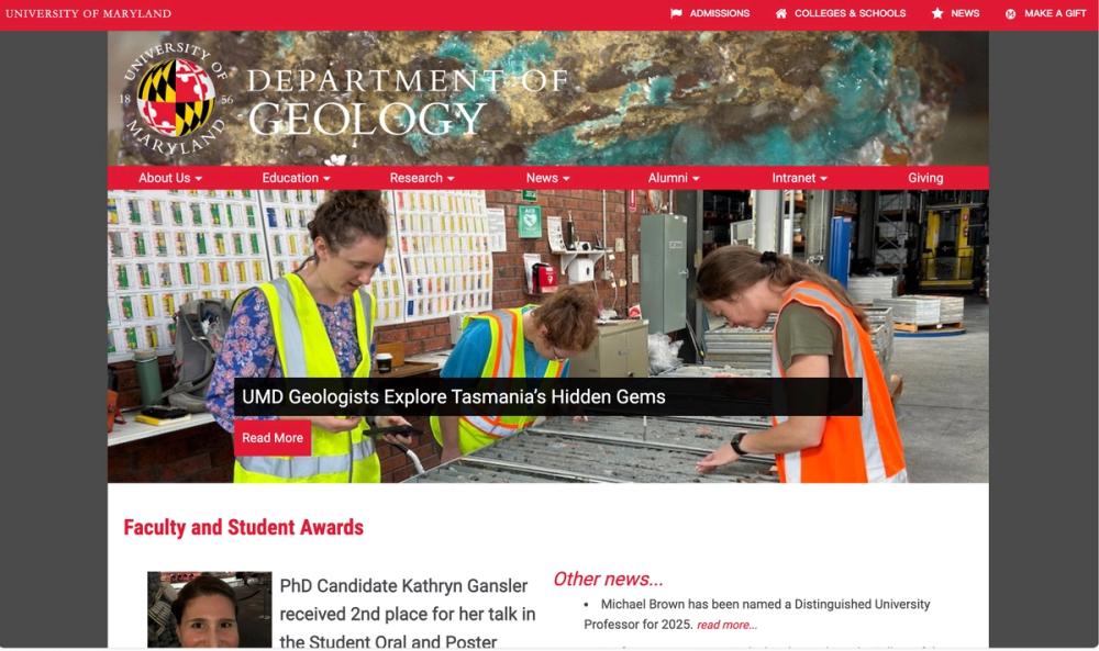 image of Department of Geology | University of Maryland