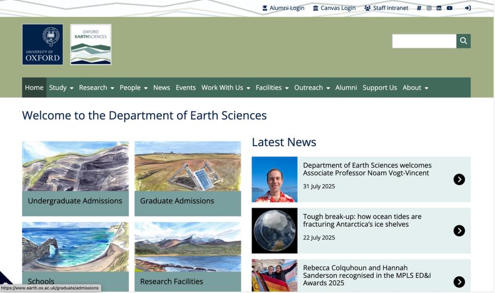 image of Department of Earth Sciences - University of Oxford