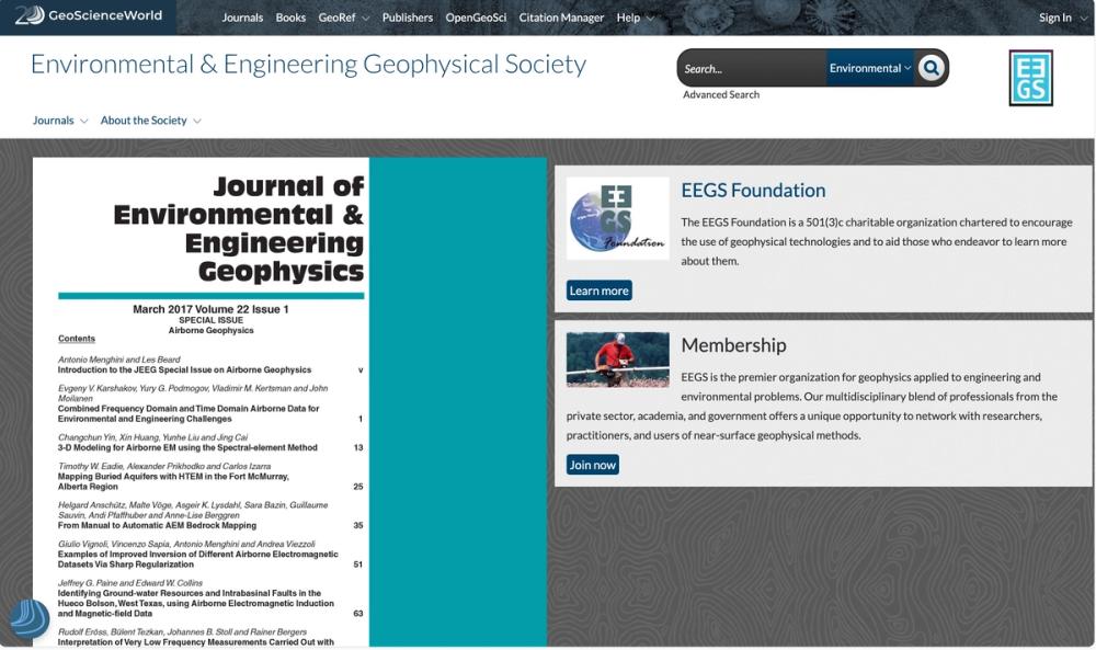 image of Journal of Environmental & Engineering Geophysics