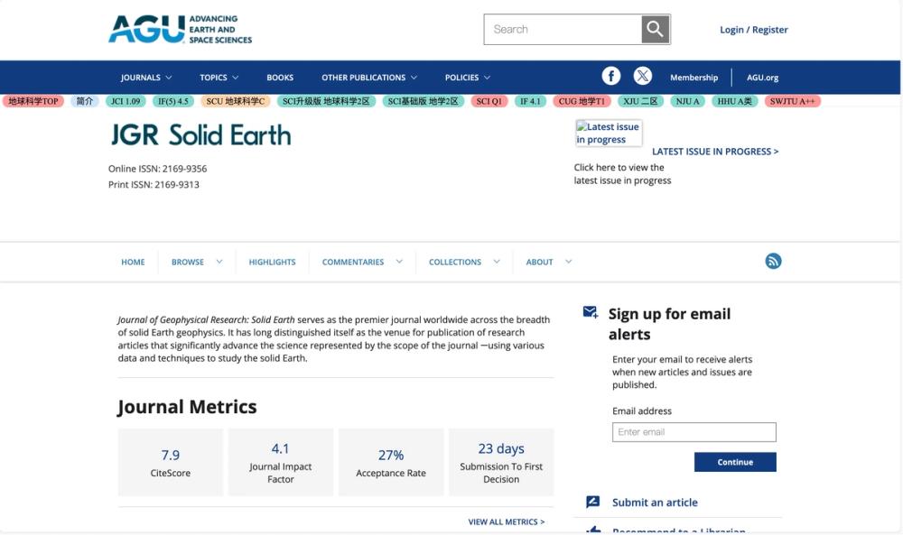 image of JGR: Solid Earth