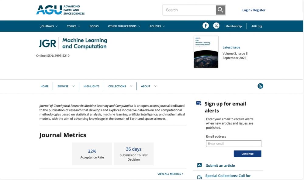 image of ournal of Geophysical Research: Machine Learning & Computation