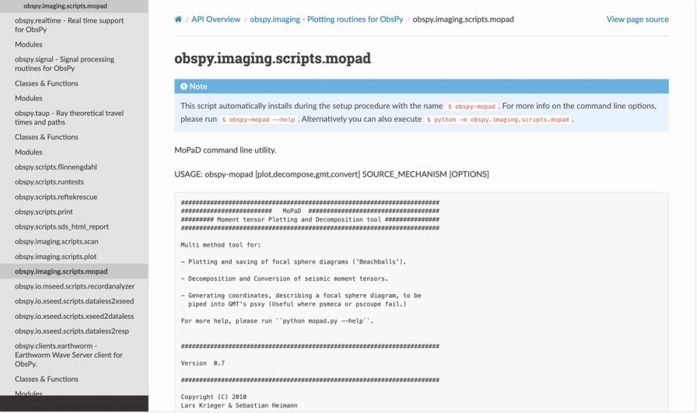 image of ObsPy MoPaD image of ObsPy MoPaD