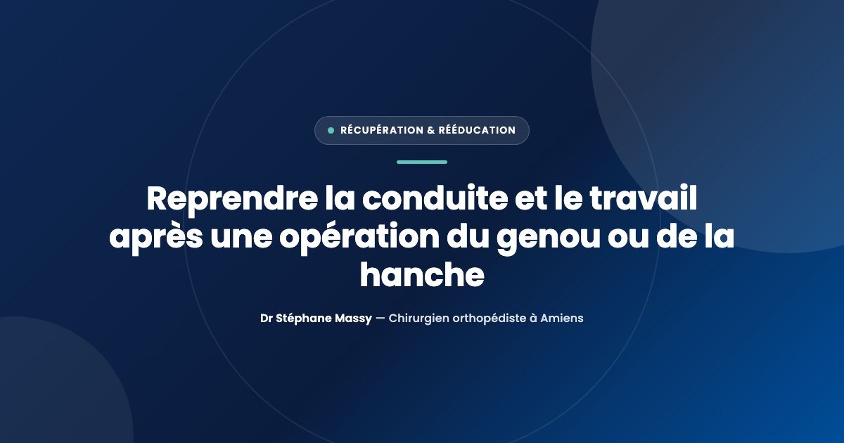 Personne reprenant le volant après une convalescence