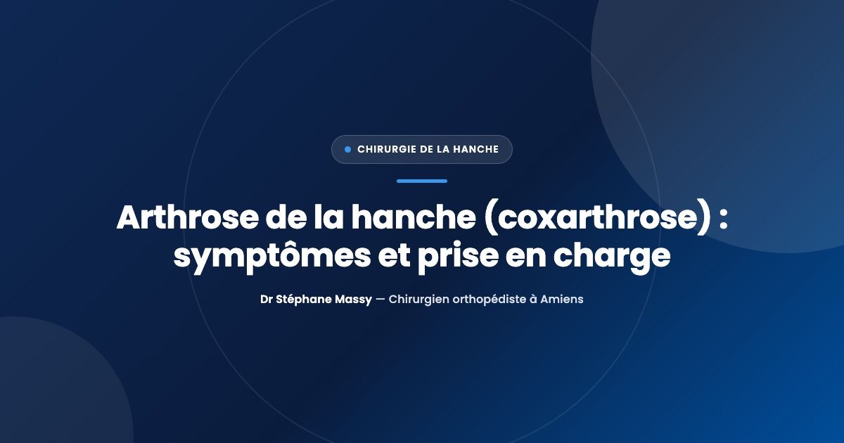 Schéma d'une hanche touchée par l'arthrose