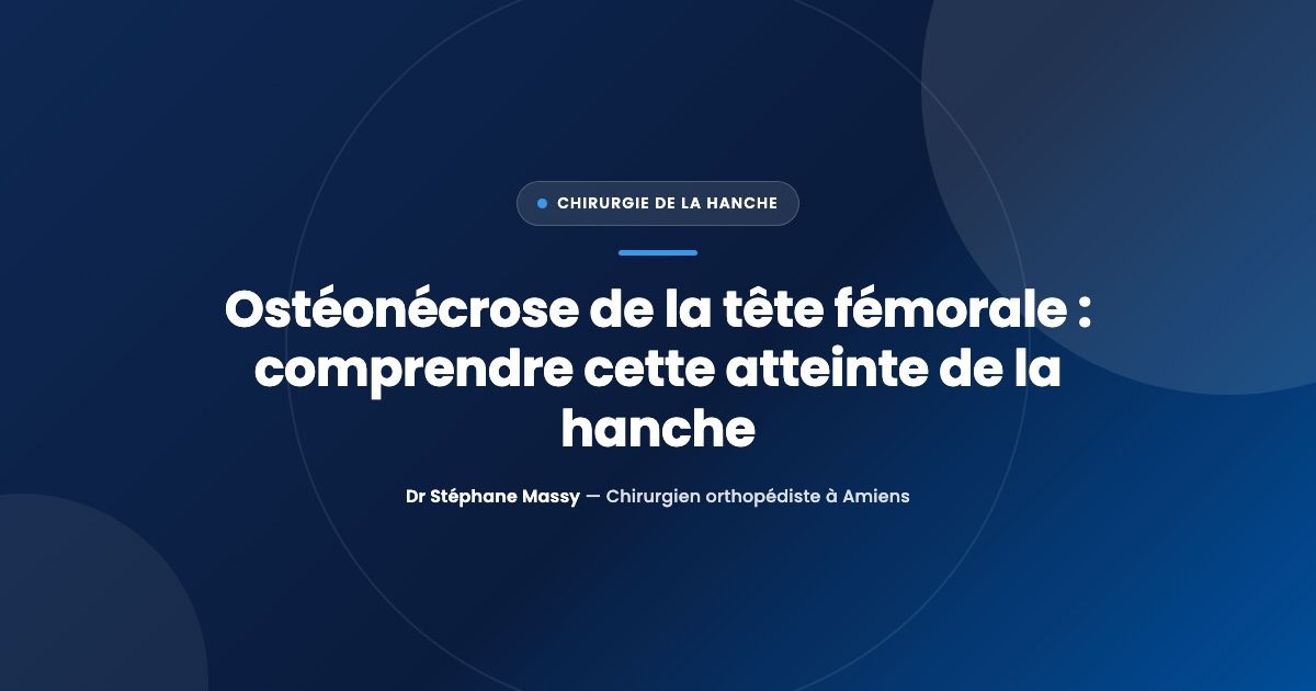 Illustration schématique d'une articulation de la hanche montrant la tête du fémur et sa vascularisation
