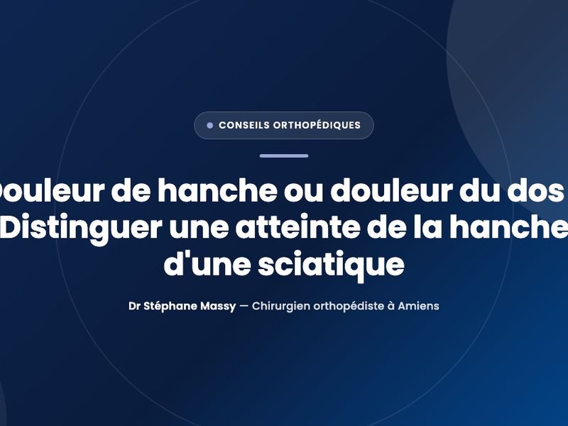 Illustration situant la hanche et le bas du dos, zones de douleur souvent confondues