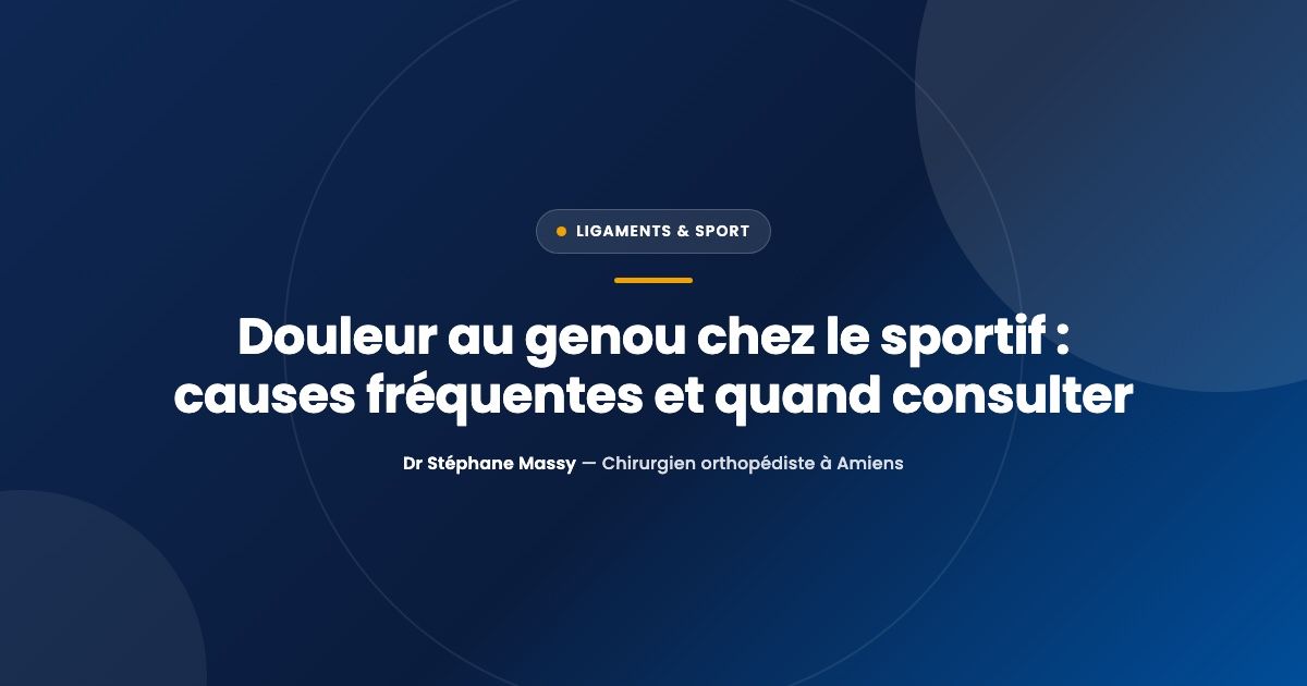 Coureur tenant son genou douloureux