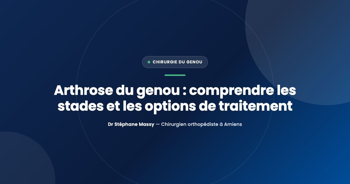 Schéma d'un genou touché par l'arthrose