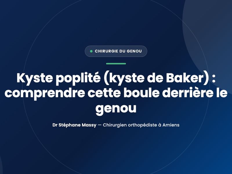 Schéma d'un genou montrant la zone du creux poplité