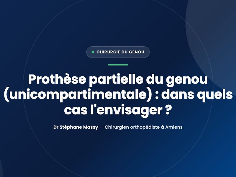 Schéma comparant prothèse partielle et prothèse totale du genou