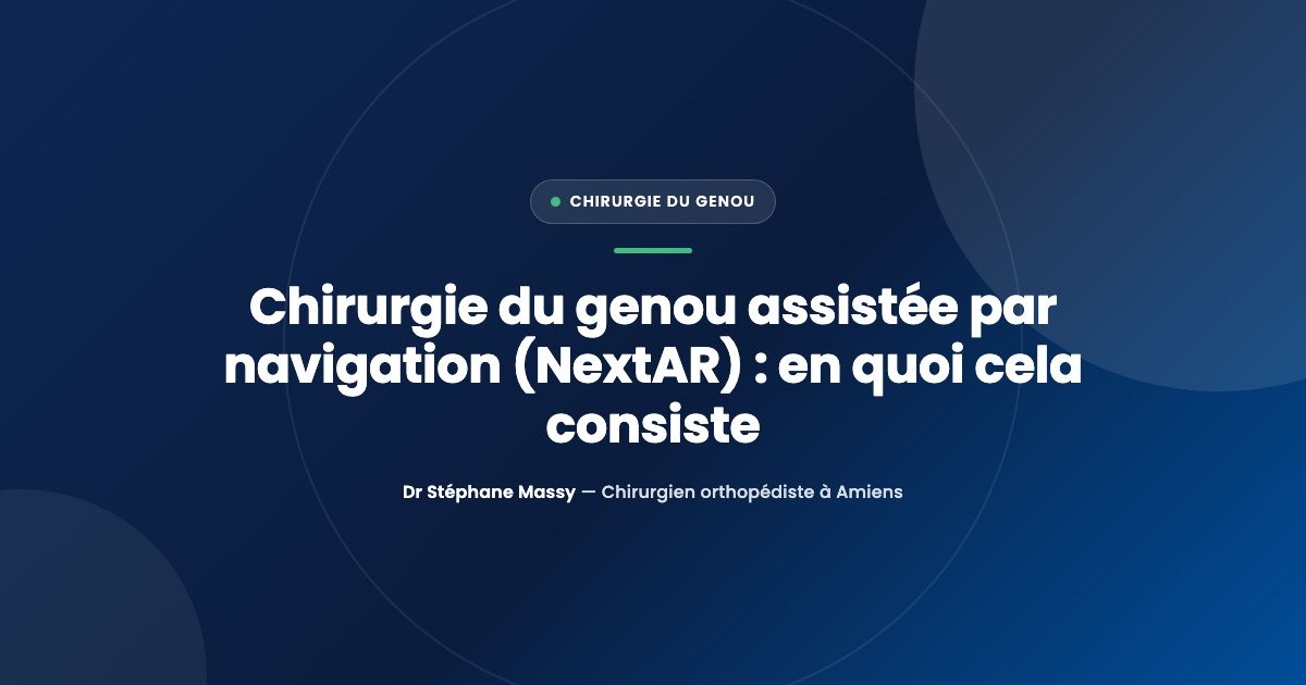 Écran de planification d'une chirurgie du genou assistée par navigation