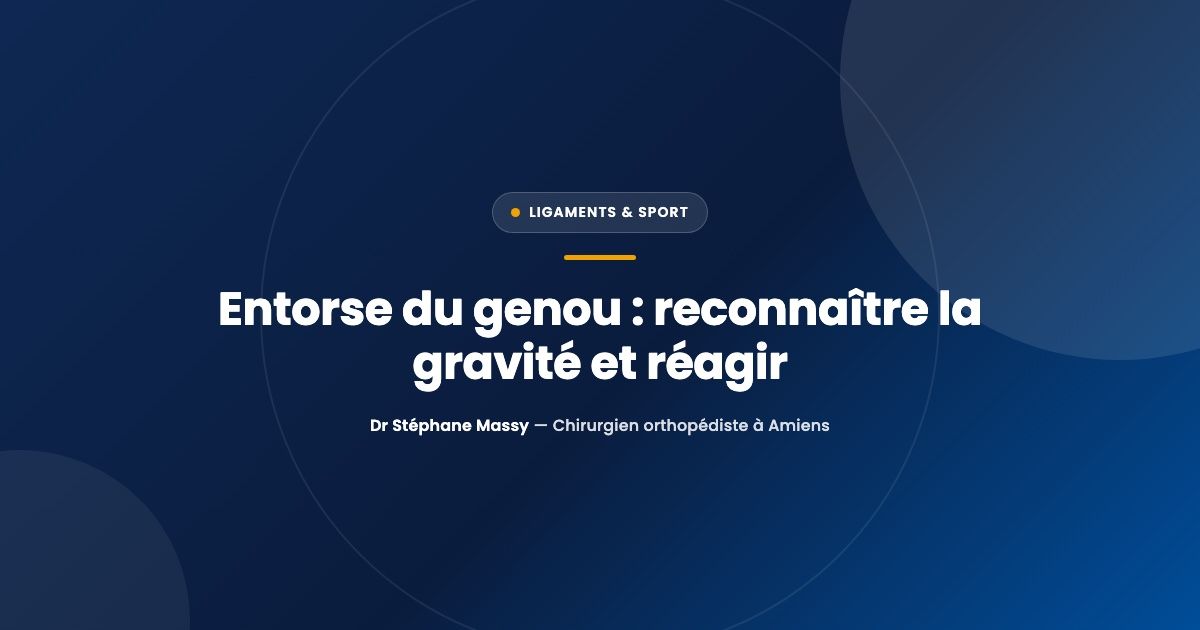 Genou bandé après une entorse