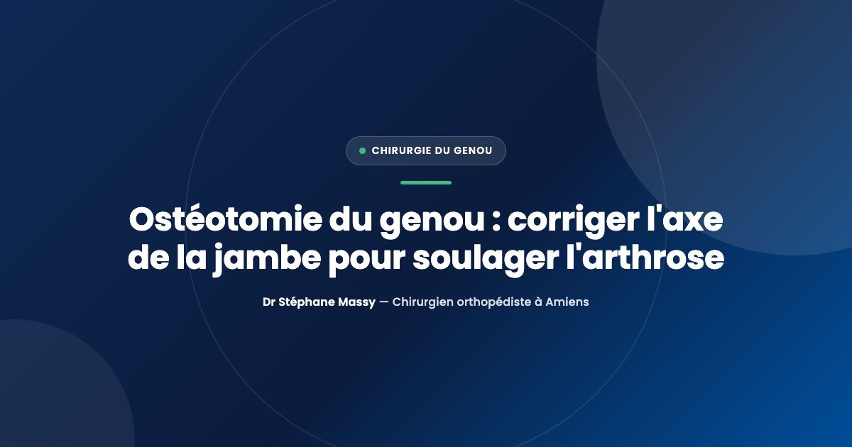 Schéma d'un membre inférieur illustrant l'axe de la jambe