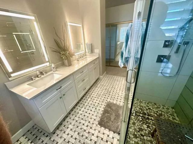 Bathroom remodeled by CactusNectar LLC, a home remodeling contractor in Southern Arizona