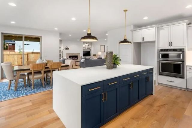 Living room and kitchen remodel on a home in Bernal Heights San Francisco CA