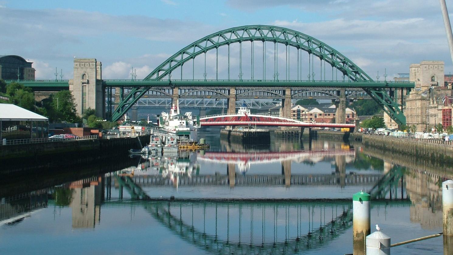 The Tyne Bridge across the River Tyne between Newcastle upon Tyne and Gateshead