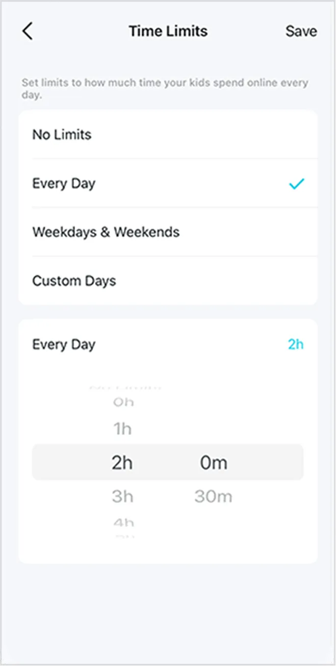 Simple family controls - phone screenshot