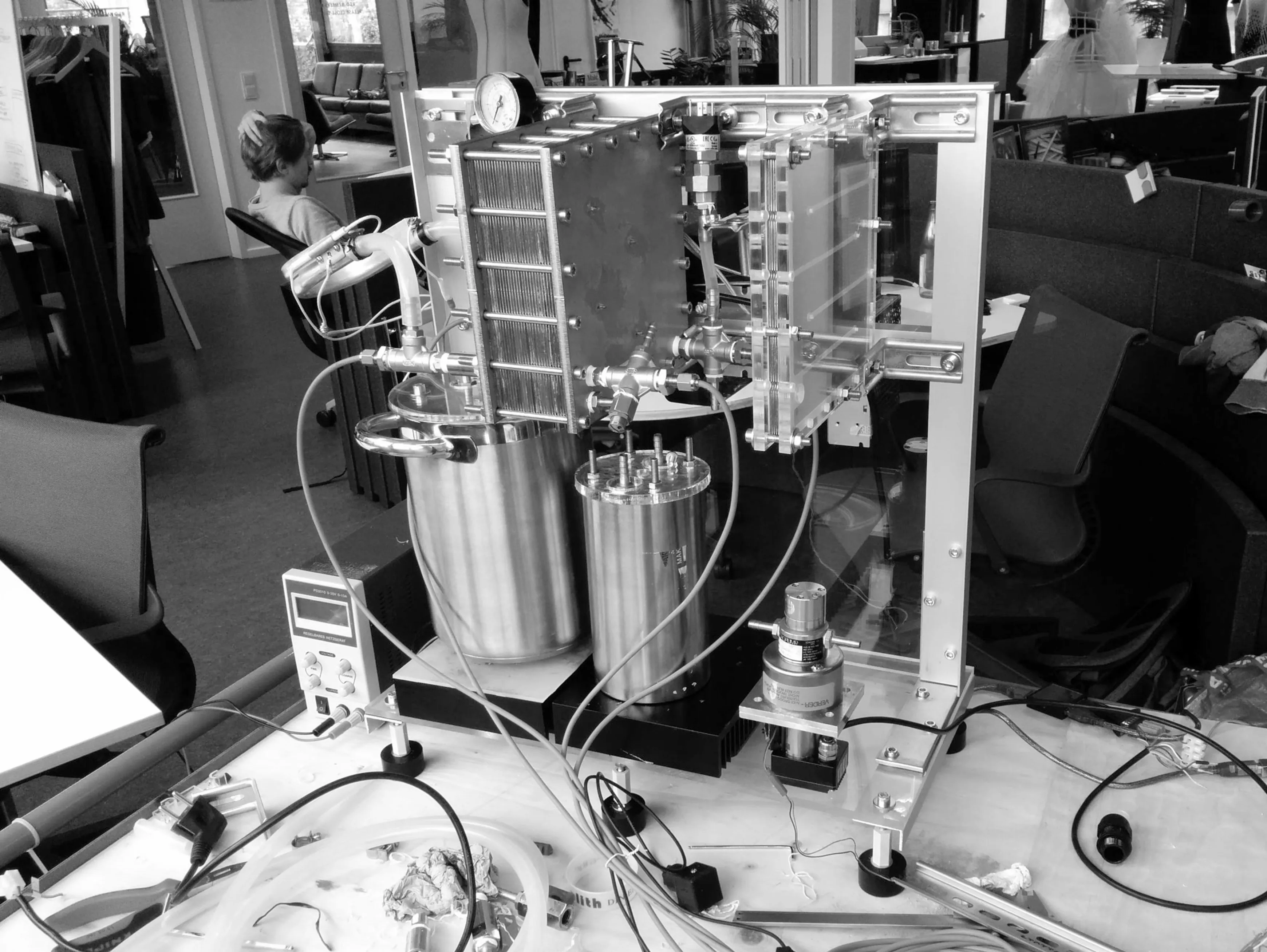 The internal destilling mechanism of the Mitte water purifier