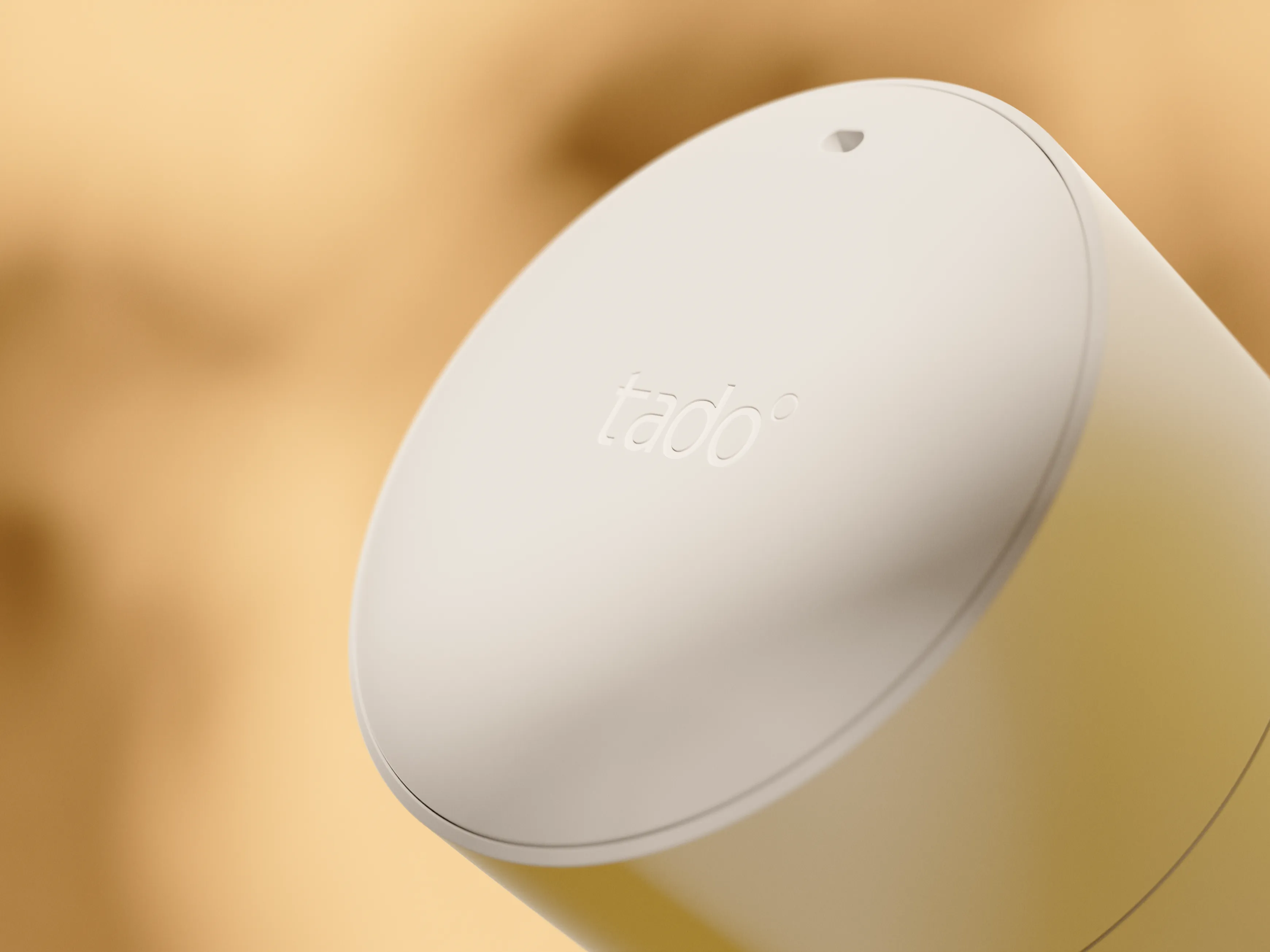 A detail shot of a tado smart heating radiator thermostat