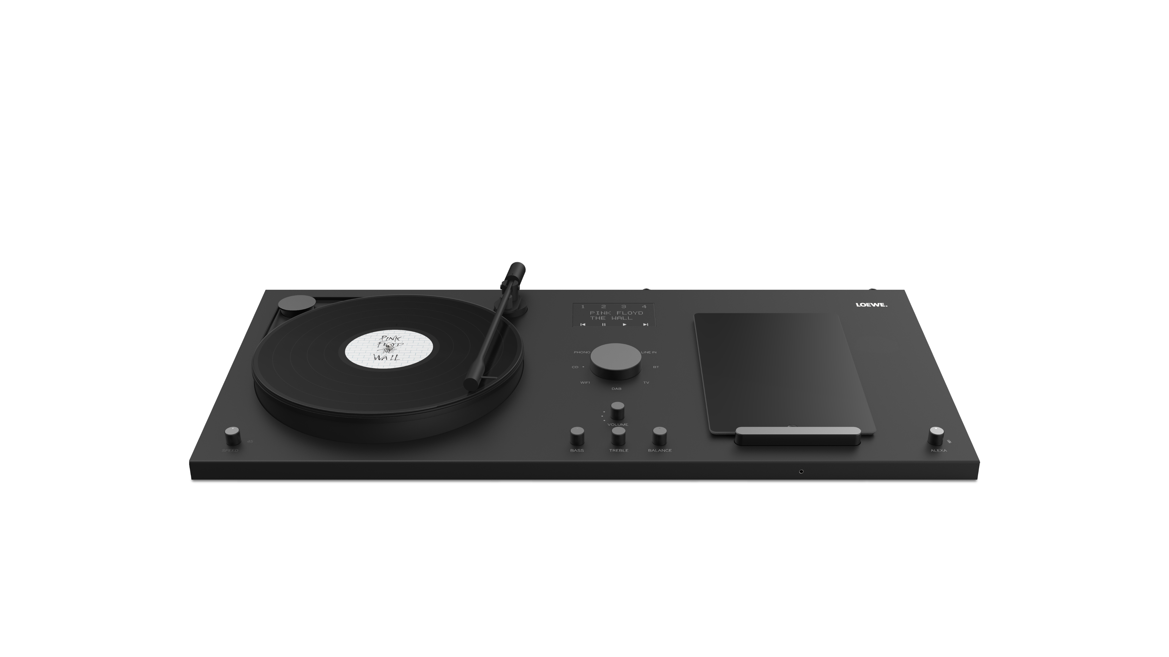 Loewe music player in front of a transparent background