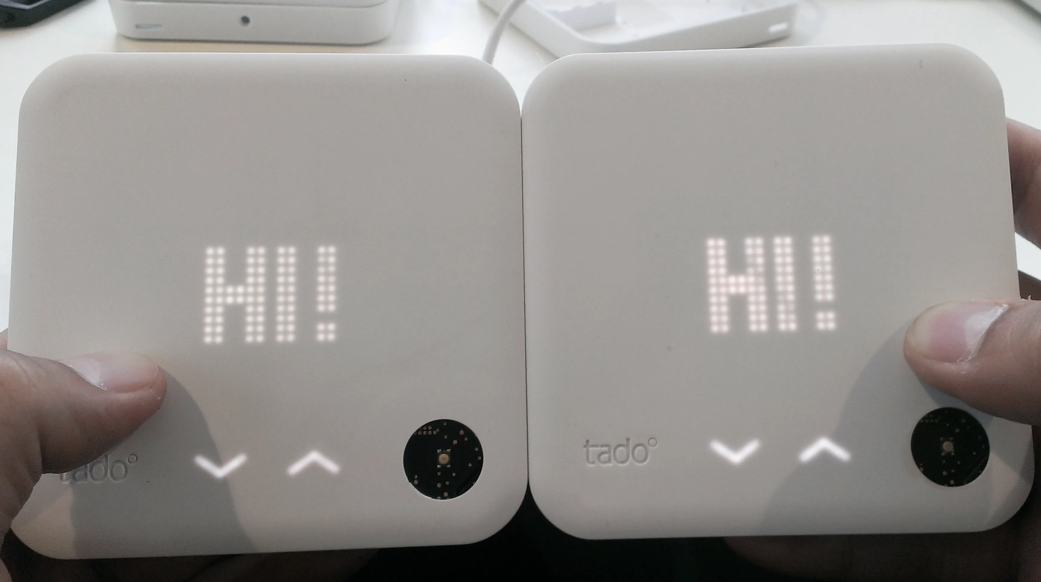 Tado smart thermostats display test