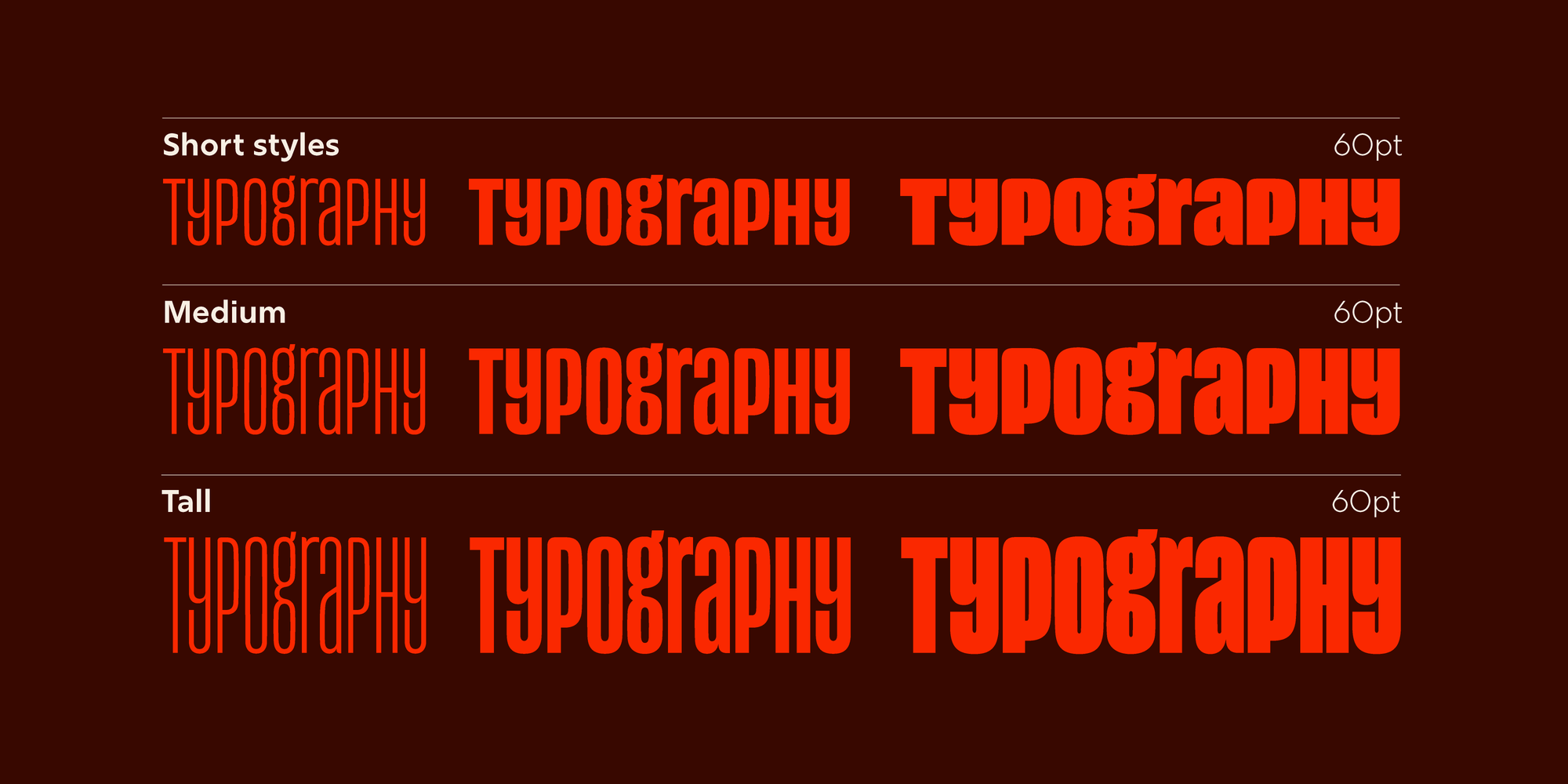 Some of Reel’s styles, each forming a neat rectangle
