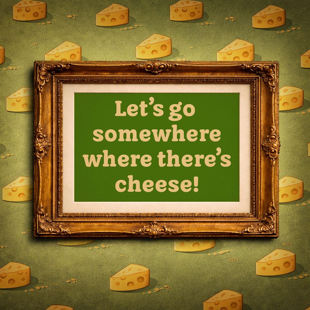 Wallace & Gromit Font – "Let's go somewhere where there's cheese!"