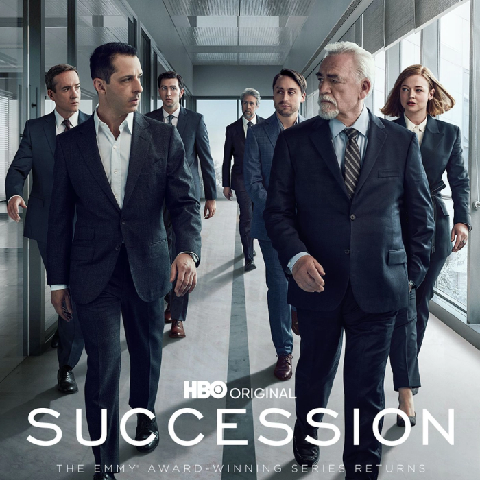 Succession opening title in widely spaced uppercase Sackers Gothic lettering.