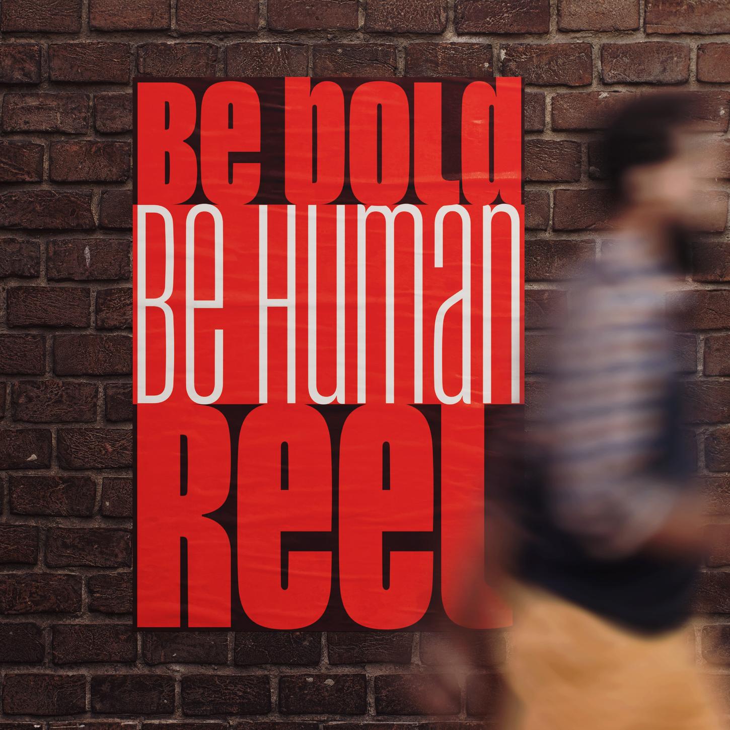Reel Typeface, flexi-case by Jamie Clarke Type